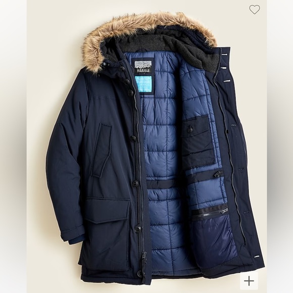 J Crew Men’s Eco Nordic field parka with PrimaLoft - Olive Moss - Picture 9 of 9